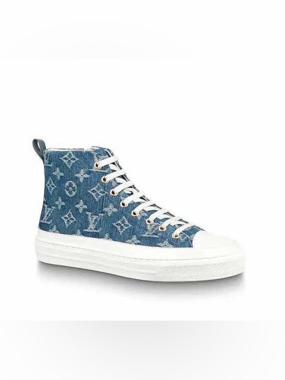 Louis Vuitton Women's White and Mint Sneakers